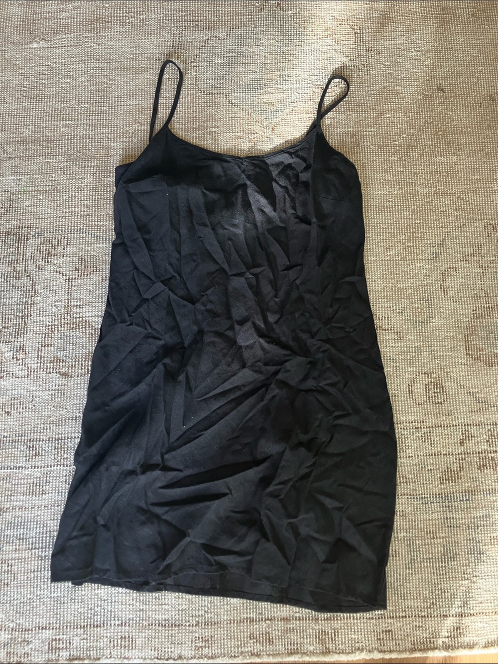 Cotton On Black Slip Mini Dress with Spaghetti Straps